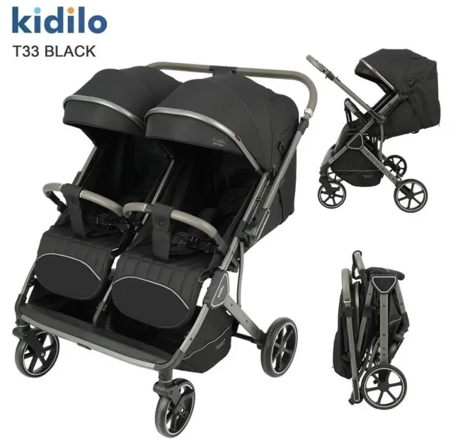 کالسکه دوقلو رو به مادر شو کیدیلو مدل Kidilo T33